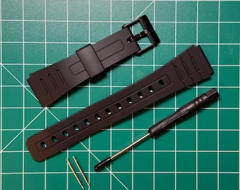 Casio Original Watch Strap - Official OEM Strap for F91W, F105W, AE1200, A158, and More!
