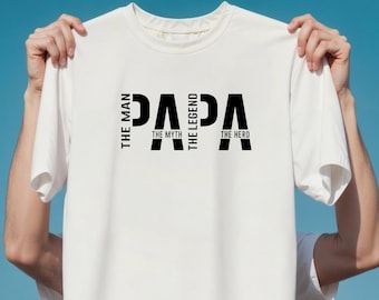Papa Birthday Shirt,Papa The Man The Myth The Legend Shirt,Papa Shirt,Papa Can Fix It Tool Box Shirt, Father's Day, Simple Style, Minimalism