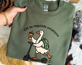 Off to Regulate Emotions Shirt, Mental Health Teacher T Shirt, SEL Counselor Gift, Funny Duck, Therapist Shirt, Counselor Gift, Silly Goose