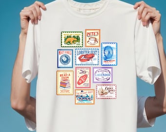 Emily Henry Books Stamp Comfort Shirt, Beach Read Book Shirt,Sunshine Falls Shirt,Happy Place Inspired Shirt,Book Lovers Gifts,Postage Stamp