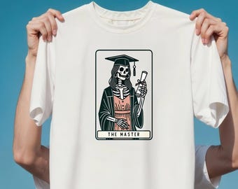 Personalized Funny College Graduation Gift, Skeleton Graduate Shirt, Comfort T Shirt, Doctorate Masters Gift, Graduation, Gift For A Friend