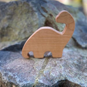 Handmade wooden Dinosaur, Wooden Brontosaurus, Handmade children&#39;s gifts, heirloom toys, montessori toys, Natural toys, wooden kids toys