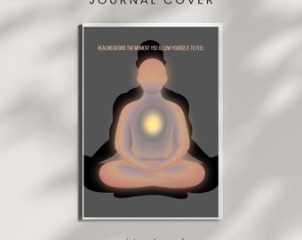 Minimalist Digital Journal Cover: Healing Meditation Art (Instant Download)