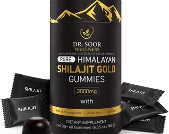 Himalayan Shilajit Gummies with Ashawgandha and more: Physician Formulated, Ayurveda Inspired.