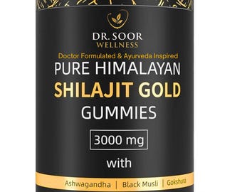 Gomitas de Shilajit del Himalaya con Ashawgandha y más: Formuladas por médicos, inspiradas en el Ayurveda.