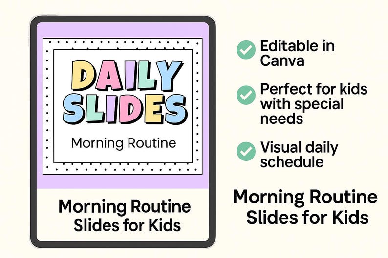 Daily Routine for Kids – Visual Schedule Printable & Editable - Etsy