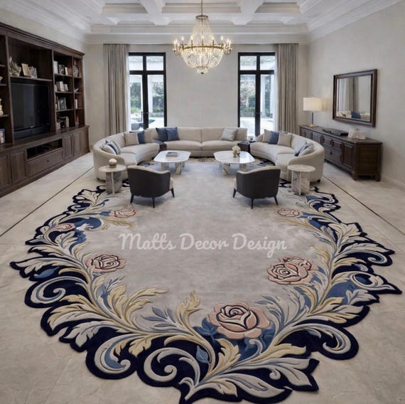 Peyton Floral Silver Grey-Multi  wool Handtufted Rug-