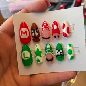 Op Mario Bros geïnspireerde pers op nagels