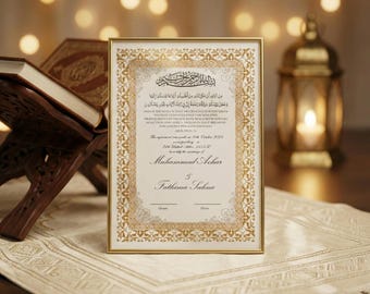 Nikah Nama Islamic Marriage Contract
