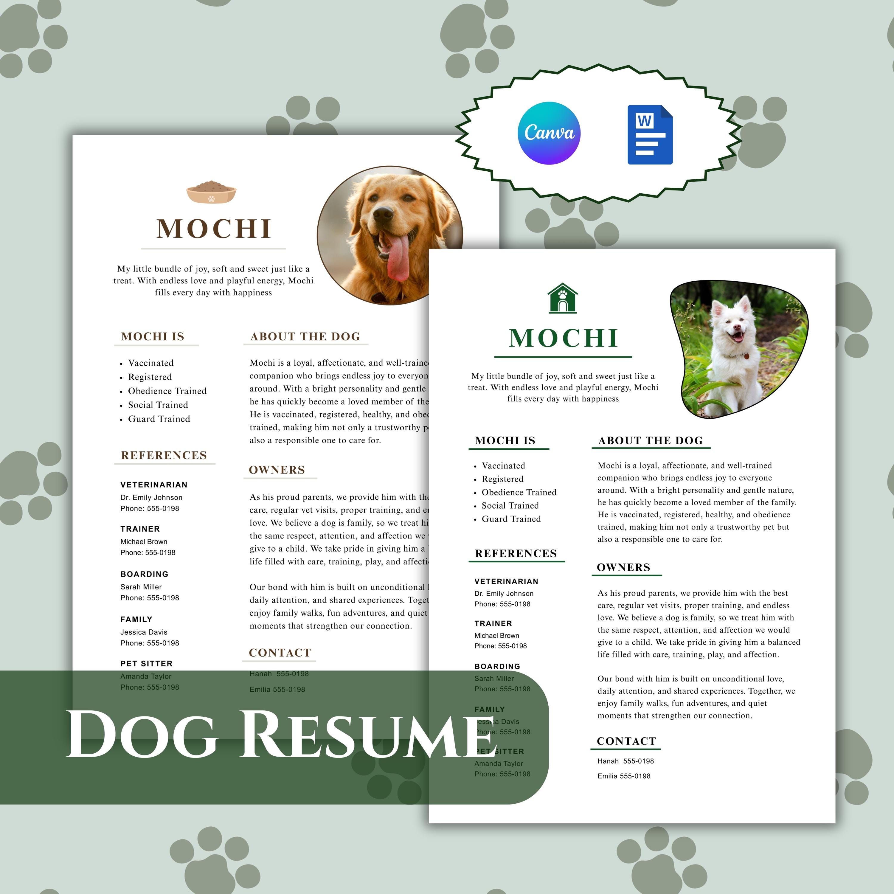 Pet Resume Australia
