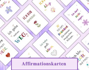 Kinder Afirmationskarten Pobierz | Kartenformat 6 x 9 cm i A6