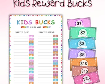Printable Kids Reward Bucks - Fun Incentives for Good Behavior | Redeemable Core Bucks