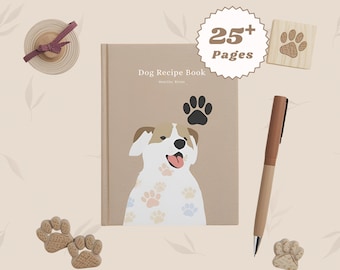 Dog Food Recipe Book | DIY dog nutrition | 10 Recipes Canva Templates