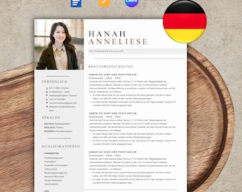 Professioneller Lebenslauf für Informatiker / Lebenslauf Modern Deutsch / 1-& 2-Seiten-Vorlagen / IT-Softwareentwickler
