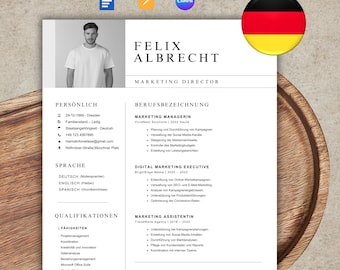 Bewerbungs word | Lebenslauf mit Foto | Anschreiben, Anlagen, Deckblatt, Motivationsschreiben