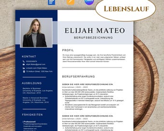 CV Ingenieur | Lebenslauf vorlage Word | Canva vorlage deutsch | 1-& 2-Seiten-Vorlagen