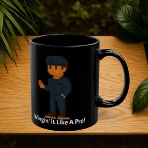 Pixel Art Air-Force Occupation Mug - Funny Gift for Air Man, Coffee Lovers, Home Decor, Unique Holiday Present, Kitchen Accessory