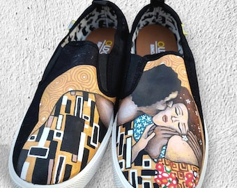 Gustav Klimt Vibes: Hand-Painted Shoes - A Stylish Gift for Any Occasion, ＯＯＡＫ