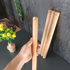 Handmade Italian Pasta Rolling Pin/ Beech Wood Ravioli Rolling Pin 40 cm/15.7 inch/Traditional Artisan Rolling Pin