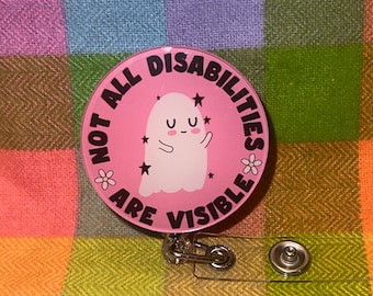 No todas las discapacidades son visibles. Portatarjetas retráctil, portatarjetas para defensa y apoyo comunitario.