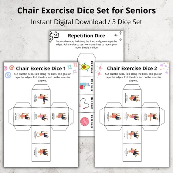 Dados De Ejercicio Para Adultos – Set De 2 Dados De 6 Caras – Entrenamiento De Sentadillas Y Más – Portátiles Y Ligeros – Ideal Para Gimnasio Y Viaje