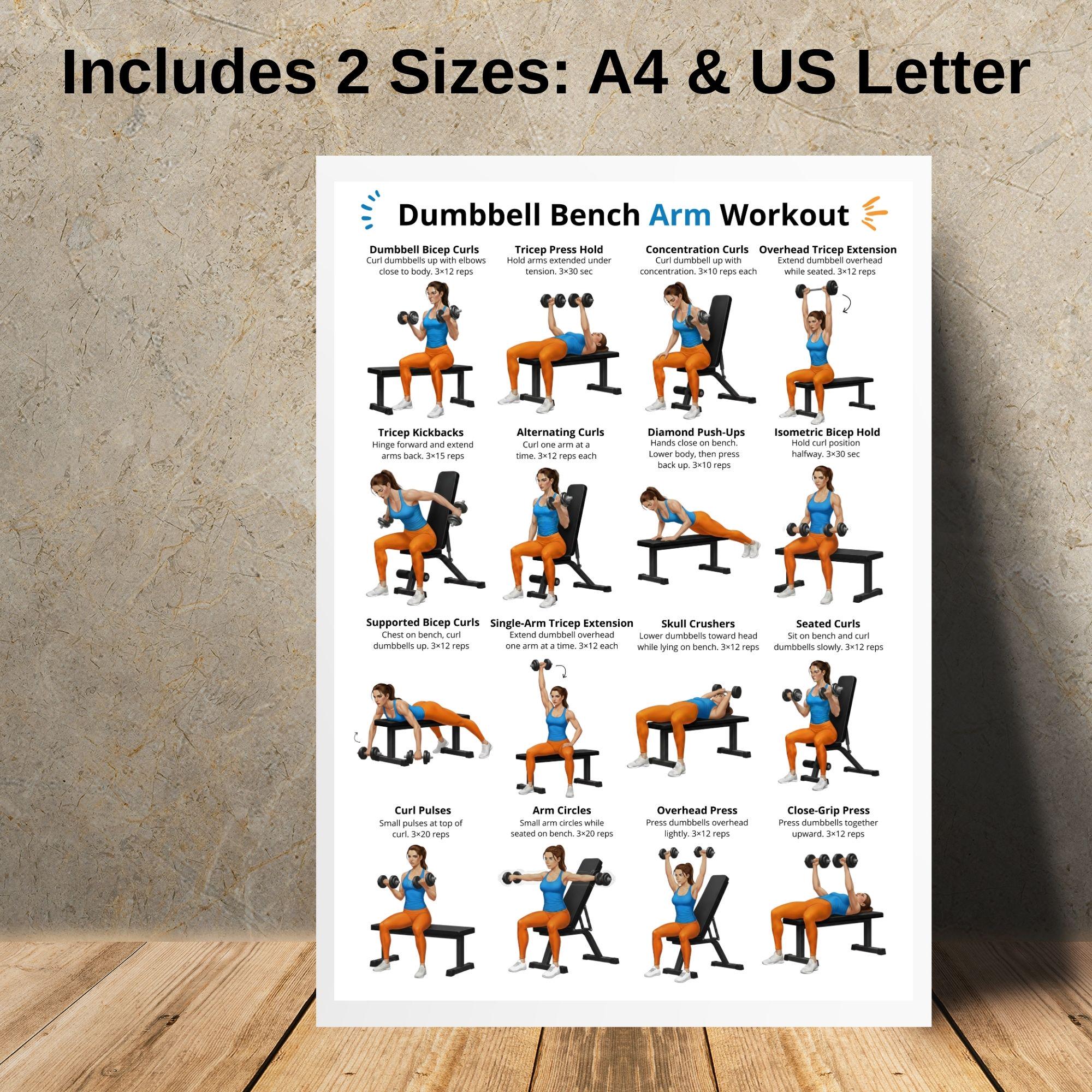 dumbbell-bench-arm-exercises-printable-poster-dumbbell-bench