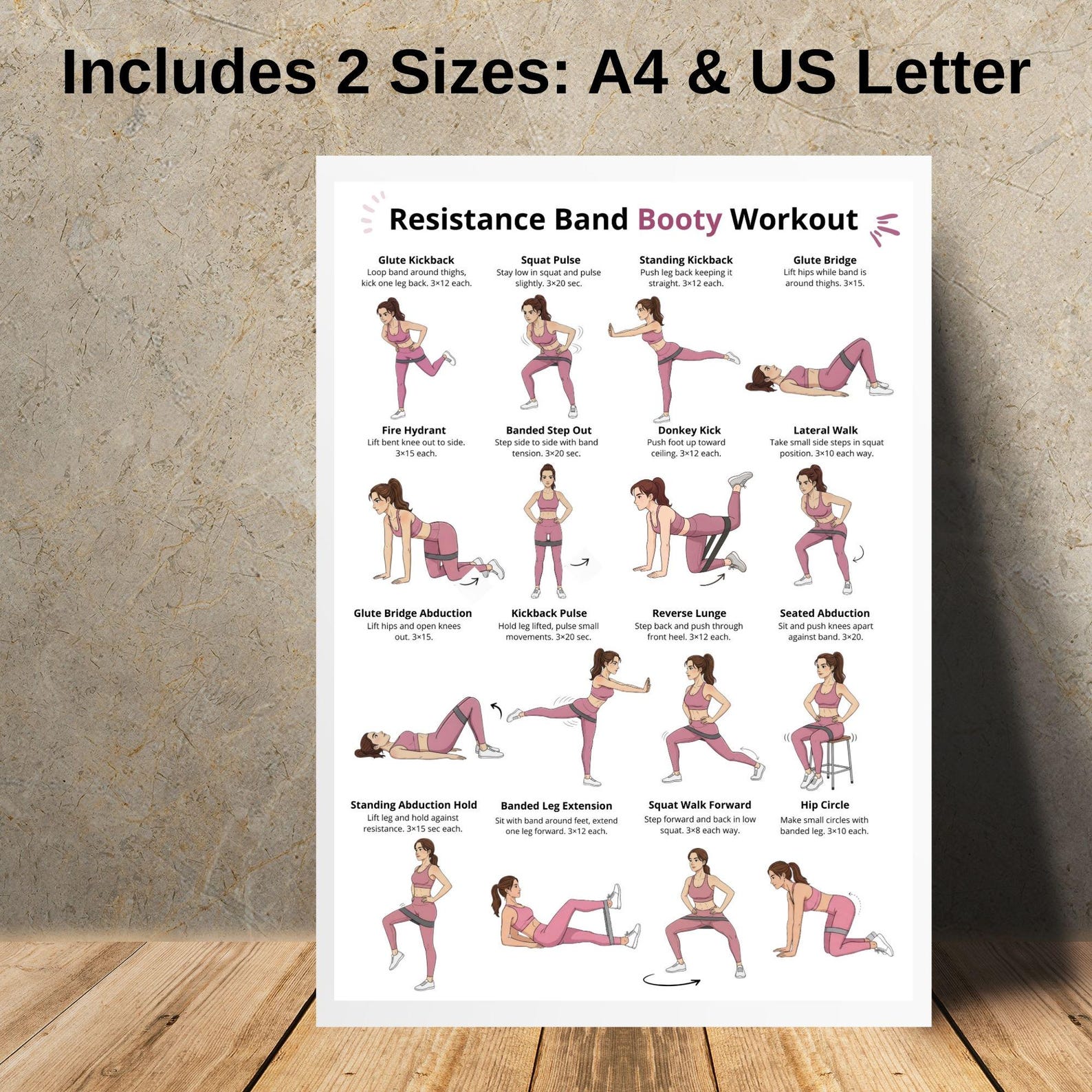 Resistance Band Glute & Leg Workout for Women | Lower Body Resistance ...