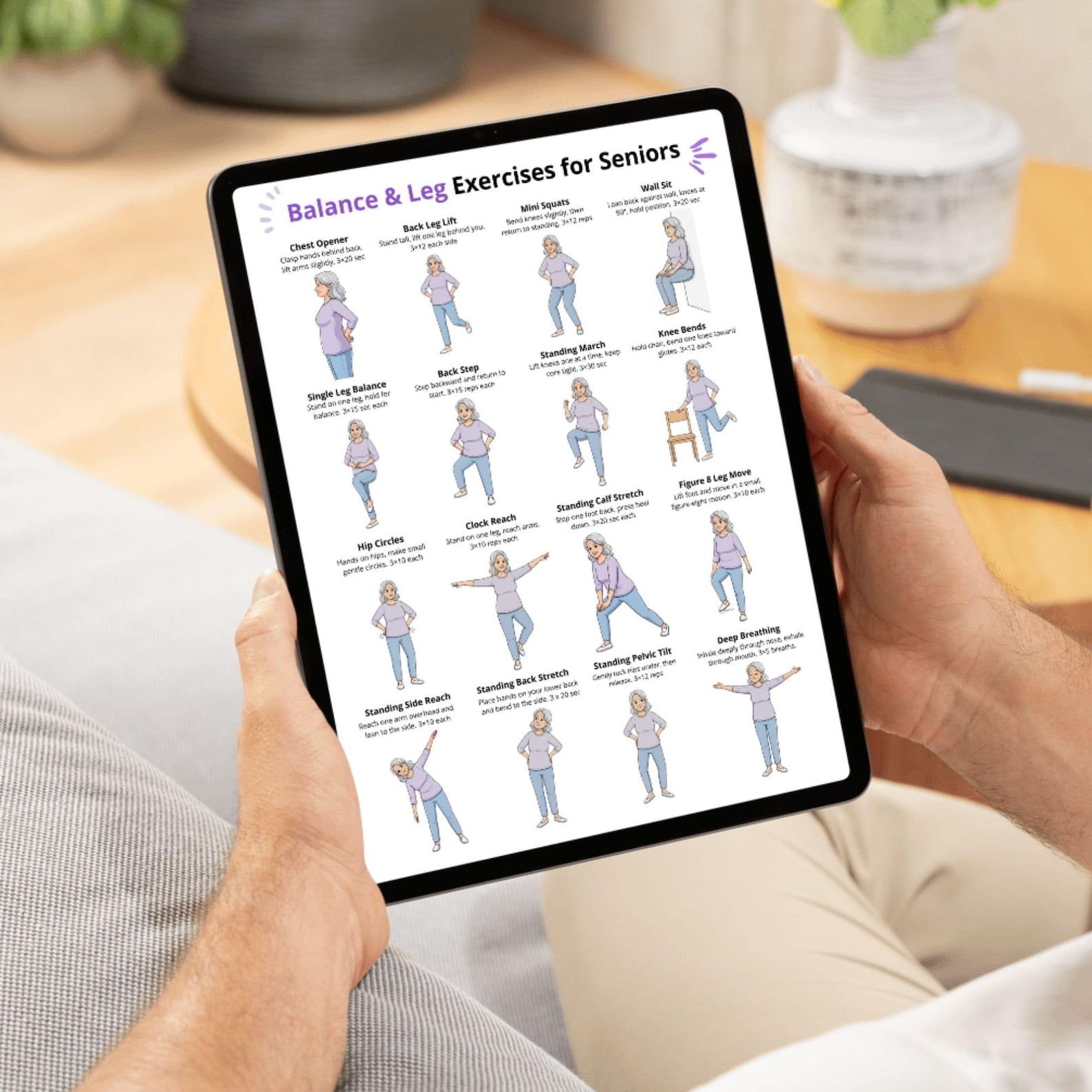 Balance & Leg Exercises for Seniors | Standing Stability and Leg ...