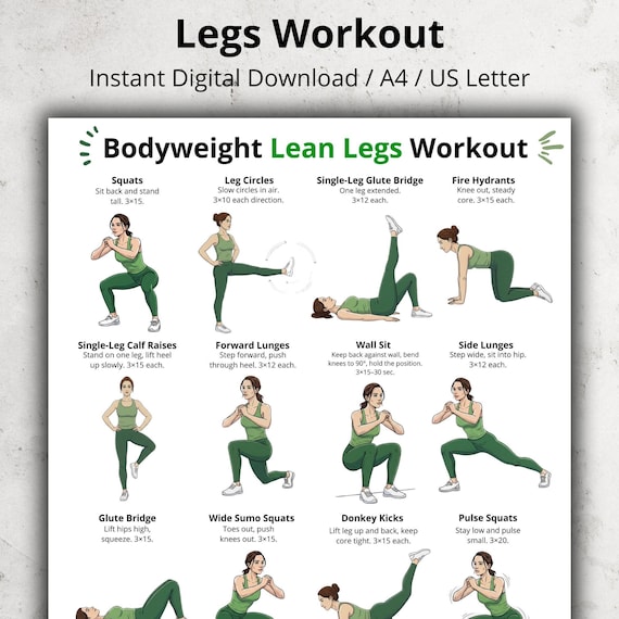 Leg Exercises For Women No Equipment