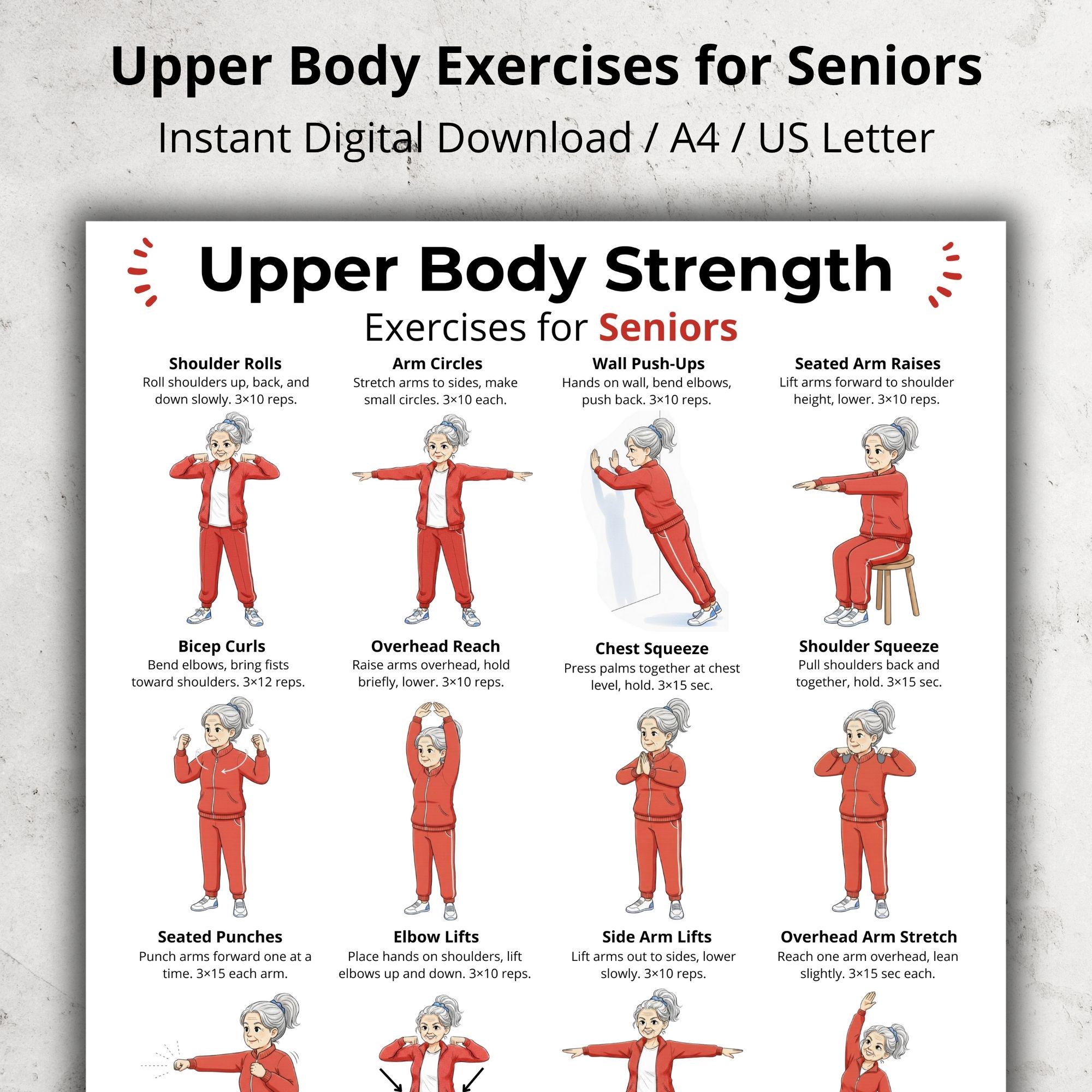 Upper Body Exercises for Seniors | Gentle Arm and Shoulder Exercises ...