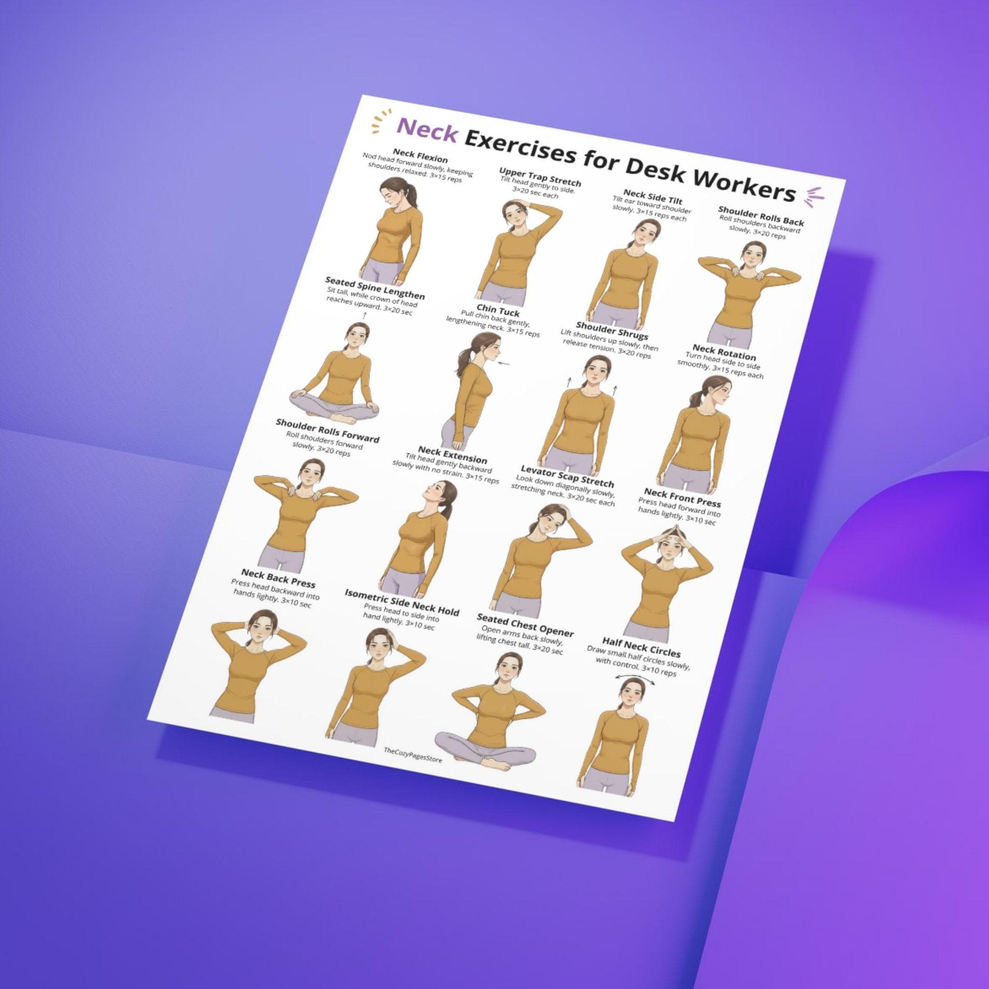 Seated exercises for office workers.