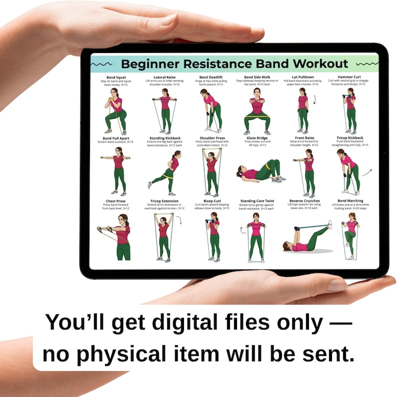 Beginner Resistance Band Workout, Band Exercises for Beginners at Home ...