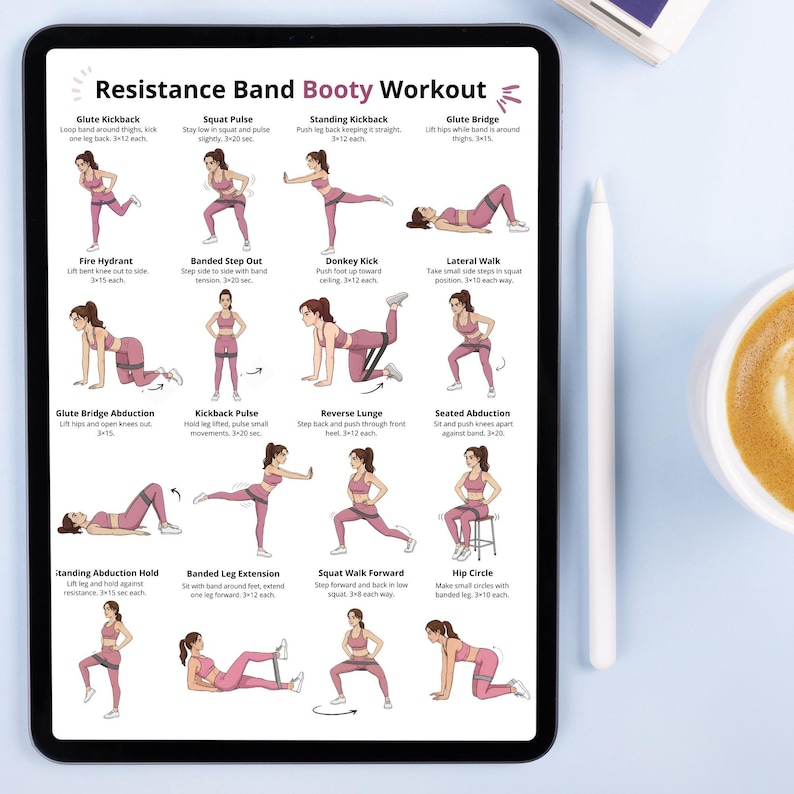 Resistance Band Glute & Leg Workout for Women | Lower Body Resistance ...