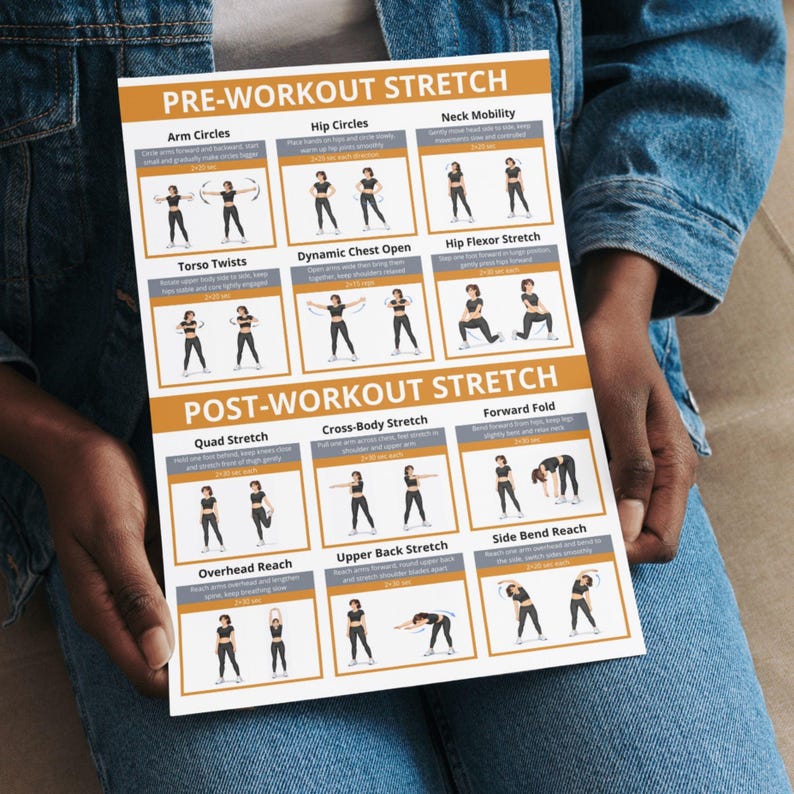 Back & Posture Workout Poster Printable PDF, Upper Back and Mid Back ...