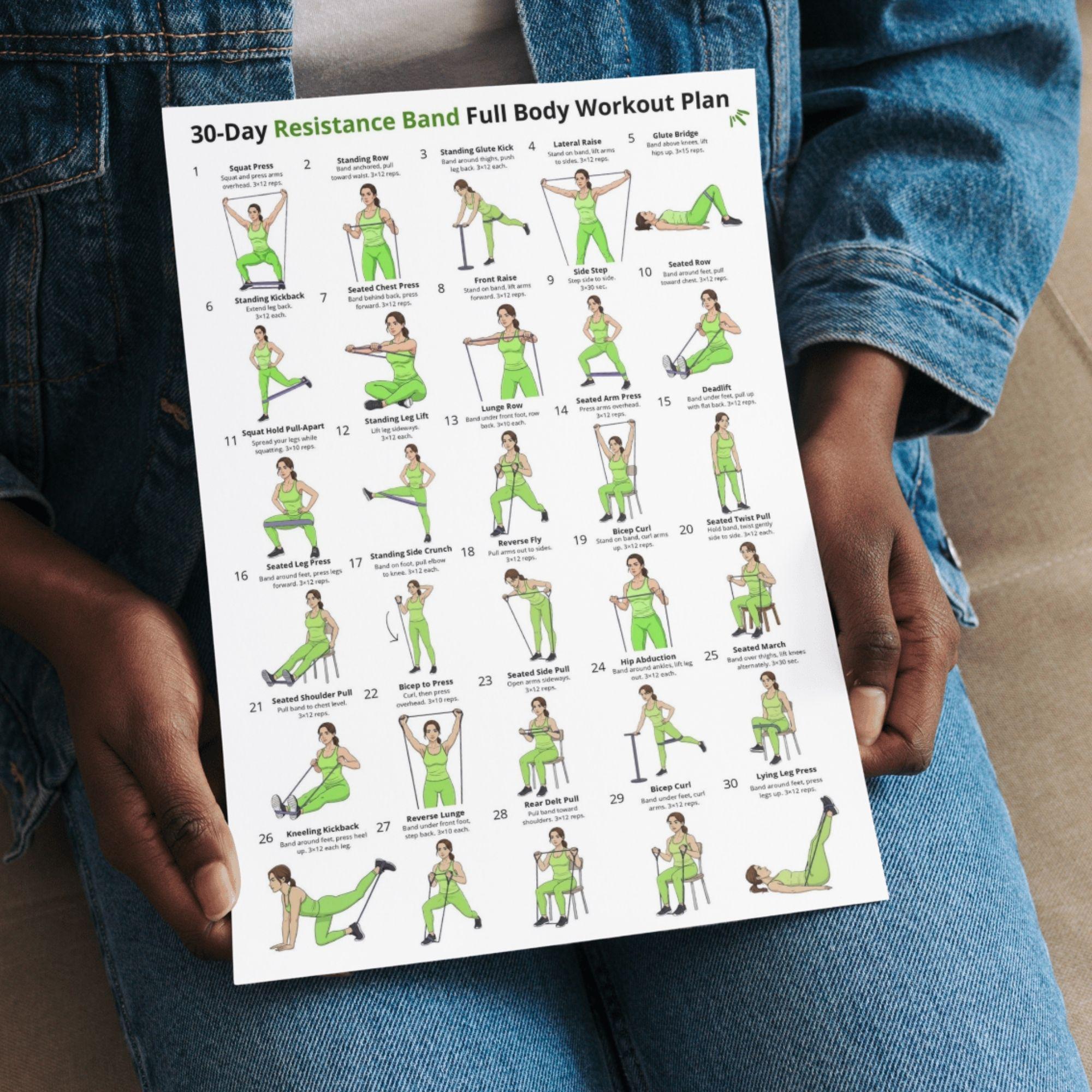 30 Day Ultimate Workout Challenge Printable PDF, Full Body Workout Plan ...