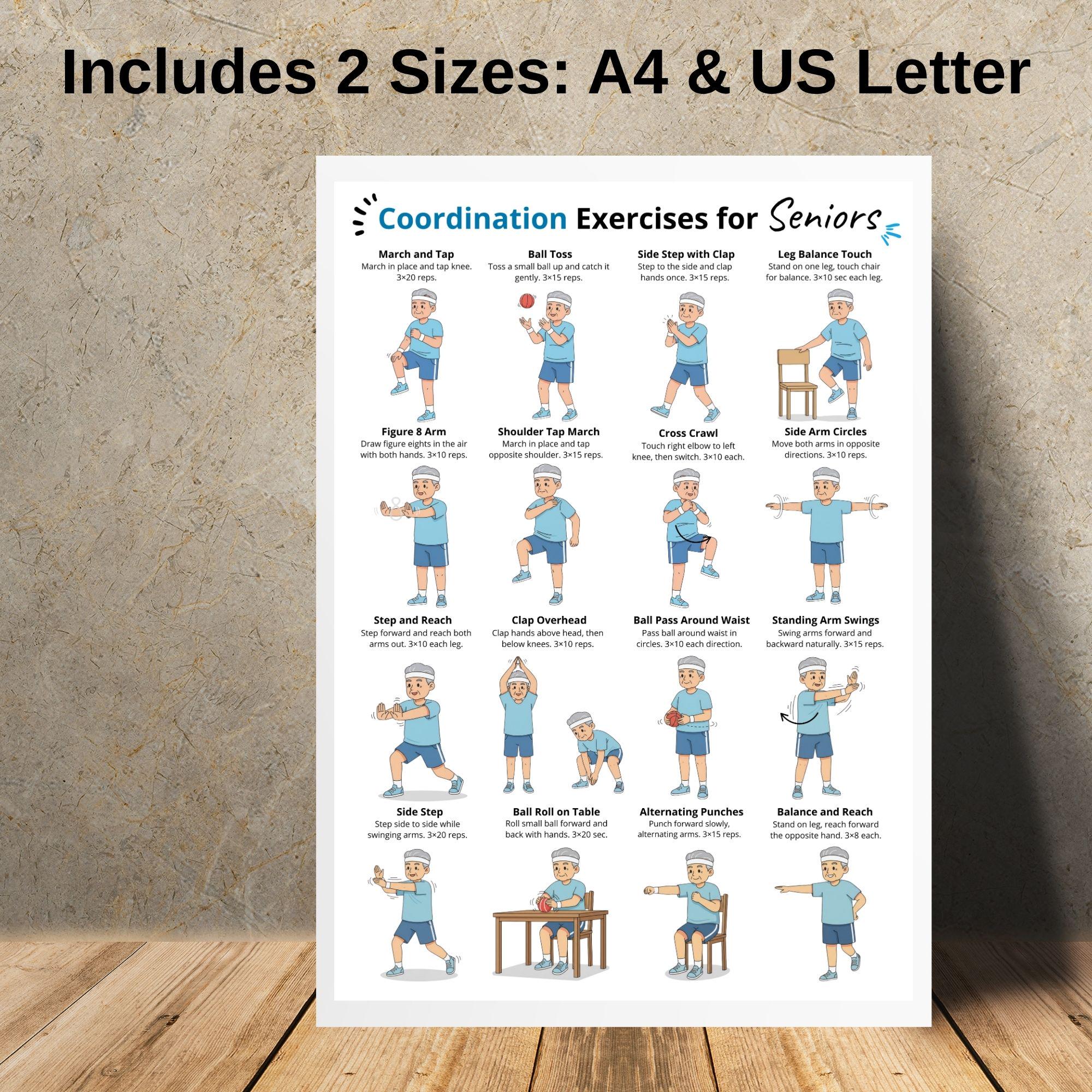 Coordination and Balance Exercises for Seniors | Gentle Stability ...