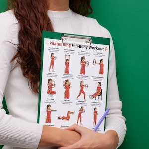 Pilates Ring Full Body Workout Printable Poster, Magic Circle Exercises ...