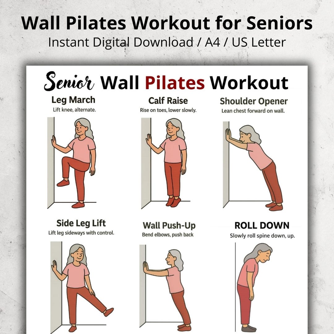 Guide D’exercices Sur Chaise – Poster Yoga Assis, Pour Seniors Et Débutants, Décoration Murale