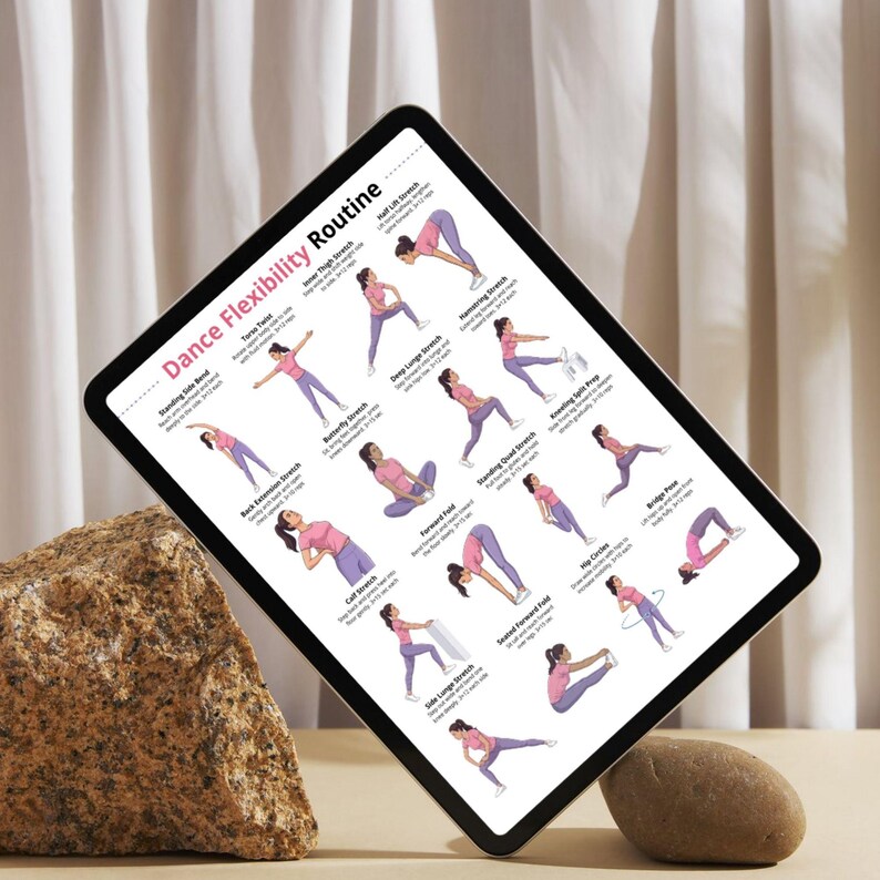 Static Stretch Routine Dance Flexibility Routine, Full Body Stretch, Printable PDF (digital ...