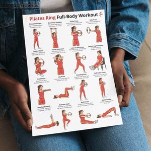 Pilates Ring Full Body Workout Printable Poster, Magic Circle Exercises ...