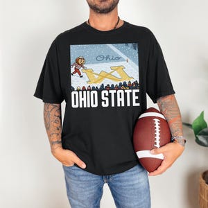 Ohio State Brutus Script Ohio Crossing Out M T Shirt | Buckeyes Football | OSU | Christmas Gift | Stocking Stuffer