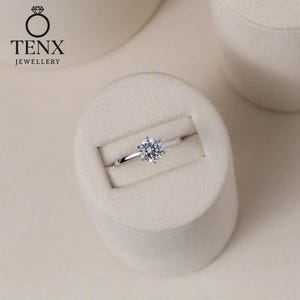 2.00 Carat Round Cut Solitaire Ring in White Gold (Rhodium) over Sterling Silver - Classic Engagement Ring - Promise Ring - Wedding Ring