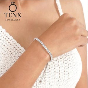VVS1 Moissanite Flexible Bangle Bracelet Solid White Gold Round Cut Moissanite Bracelet / 2 mm Round Diamond S925 Sterling Silver bracelet