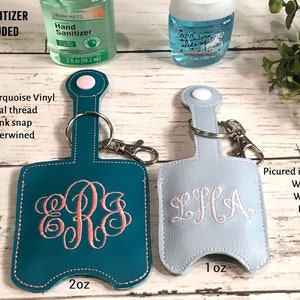 Personalized Hand Sanitizer Holder/PocketBac / 1 oz or 2 oz/ Vegan leather/ custom sanitizer case/ gift for bridesmaids, teachers, friends image 4