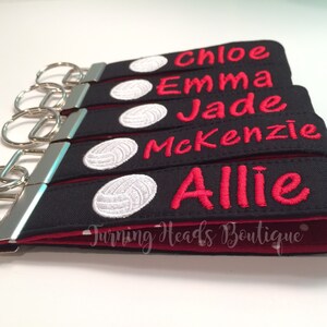 Volleyball Keychain / Sports key fob /  Volleyball Bag tag / Coach Gift /Sports Bag Tag / Team Gift/ Gifts under 15/ Party favor/ ID bag tag
