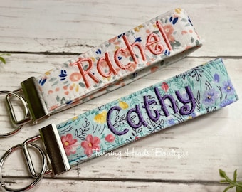 Wristlet Keychain Monogrammed| Personalized Key chain |Personal keychain for women| Teacher Appreciation gift| Gift for her under 15|