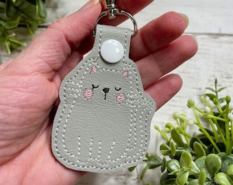 Cat Keychain / Cat Key Fob / Kitty Keyring/ Gift for her/ Cat lover gift/ Birthday Gift for pet lover/ Cat lady gift