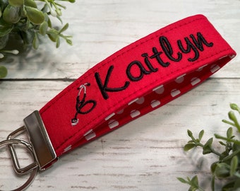 Nurse Personalized Keychain with Stethoscope/ Doctor Key Fob with Stethoscope /  Nurse Appreciation/ gifts under 15/ Health Care worker gift