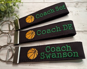 Basketball Personalized Sports Tag / Sports keychain / Monogrammed Key fob / basketball bag tag / team gift/ Coach gift/ basketball ID tag/