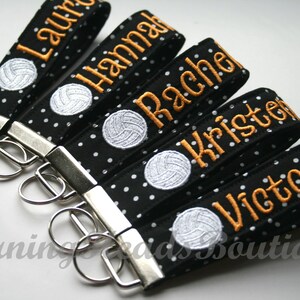 Volleyball Keychain / Sports key fob /  Bag tag / Coach Gift /Sports Bag Tag / Team Gift/ Gifts under 20/ Party favor/ ID bag tag